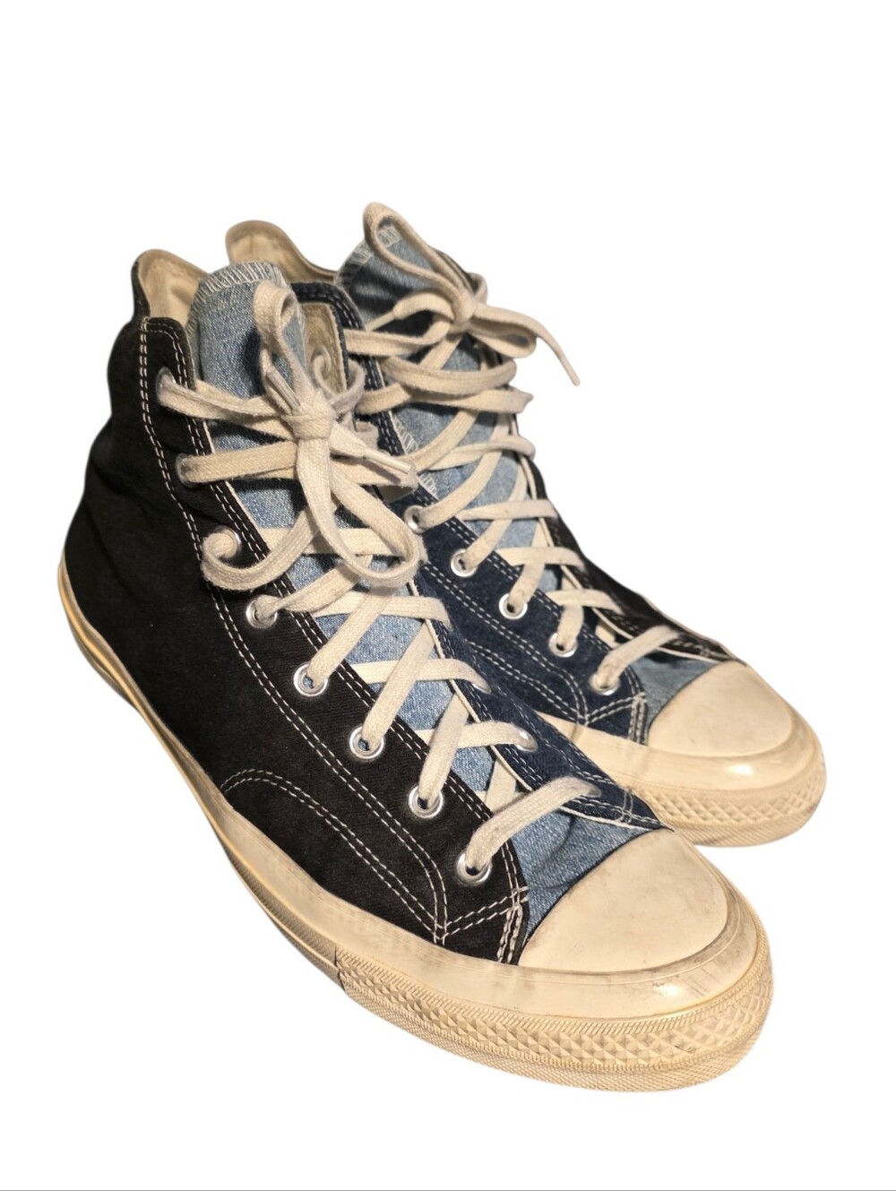 CONVERSE All Star Chuck 70s Hi‎ Renew Tri Panel Denim Sneakers - Size 13